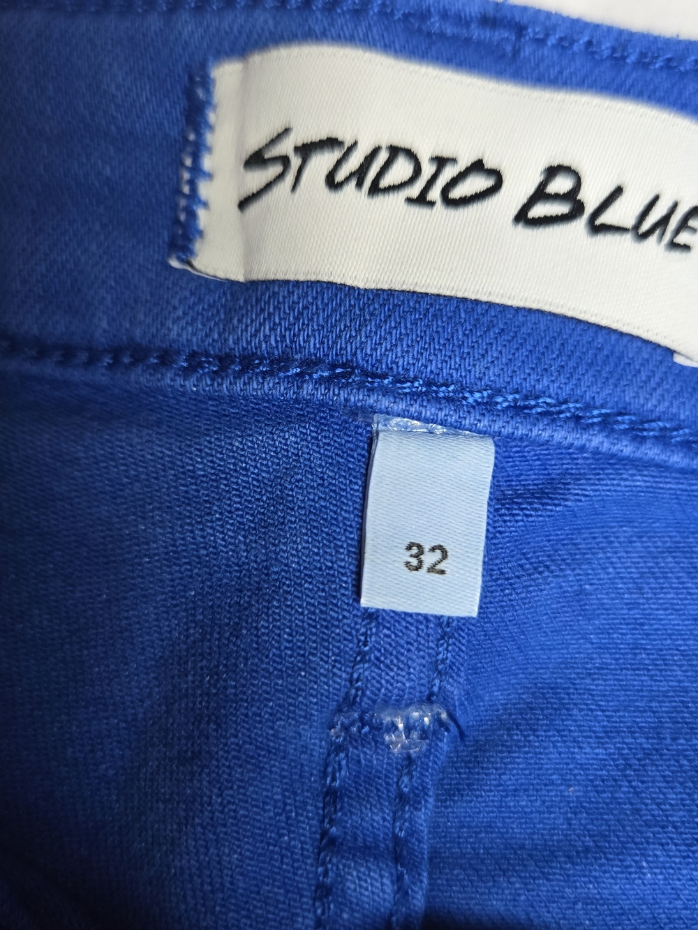 Studio Blue Kyrie High Rise Women's Cobalt Flat-Front Shorts - Picture 4 of 4
